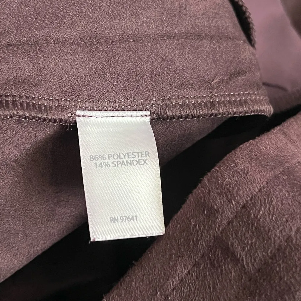 NWT J. Jill Wearever Faux Suede Slim Fit Pants | Rum Raisin Purple | Medium - Image 7