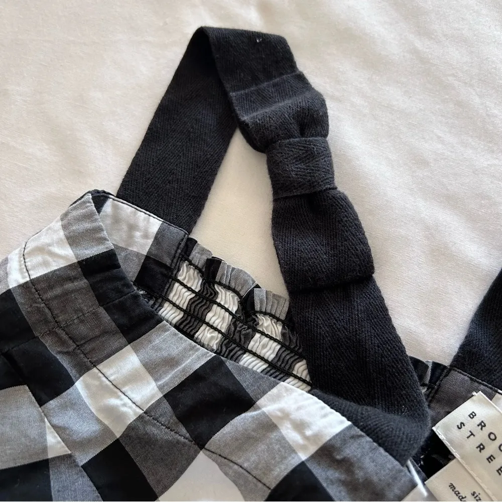 Broome Street by Kate Spade - Black White Gray Gingham Peplum Top - Size 2 - Image 10