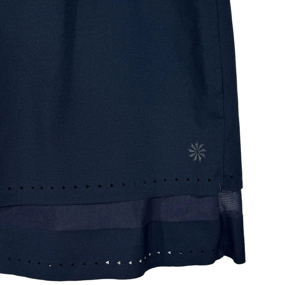 Athleta Small Stealth Trucool Skort Layered Zip Pocket Attached Briefs Navy Blue - Image 2