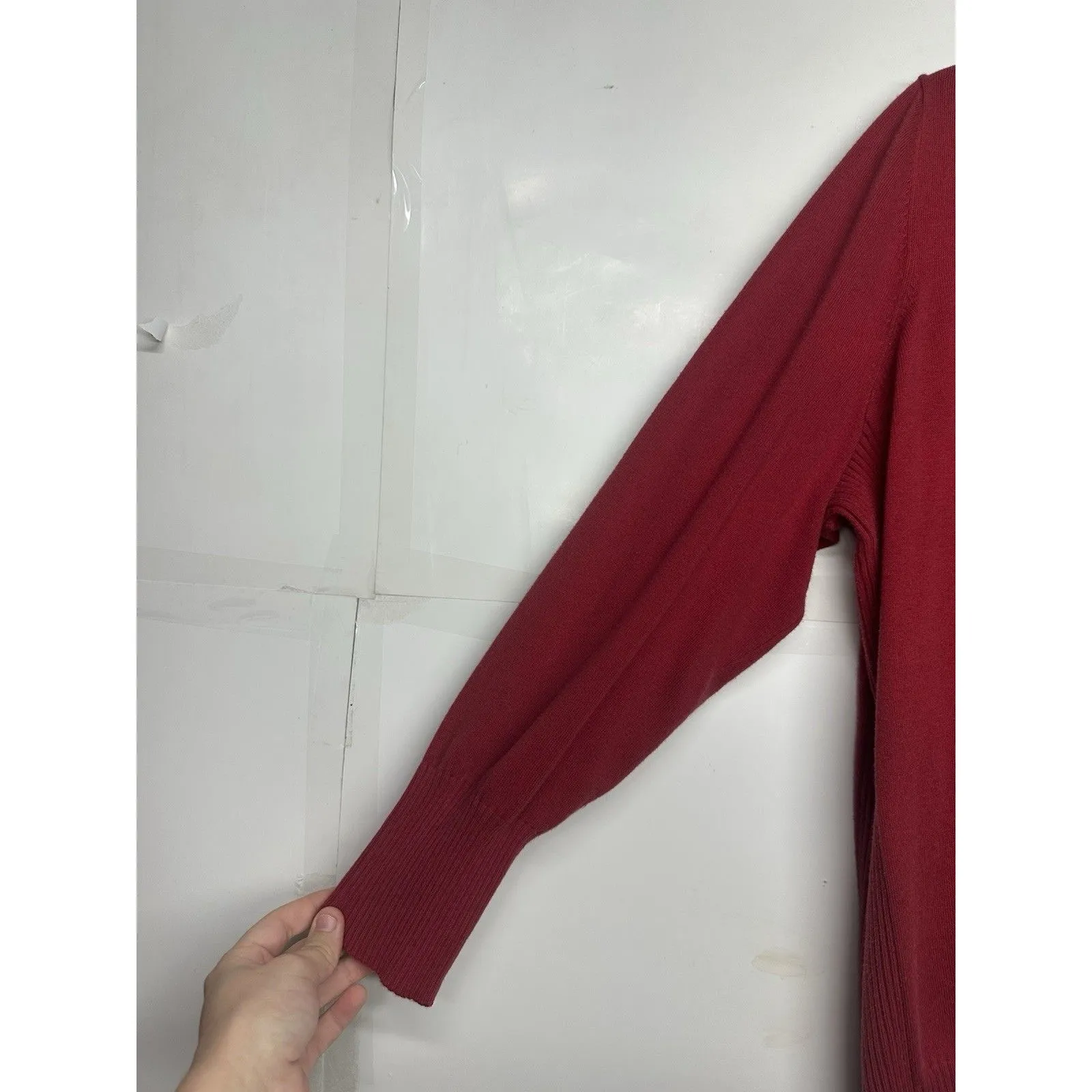 Lane Bryant Women’s V-Neck Sweater Red Long Sleeve Plus Size 22/24 - Image 3