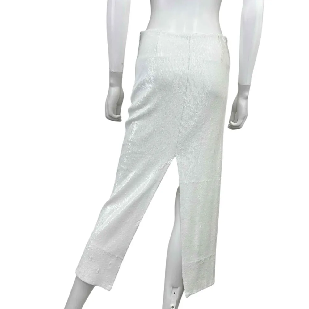 GAUCHERE White Sequin Maxi Skirt Size 34 - Image 3