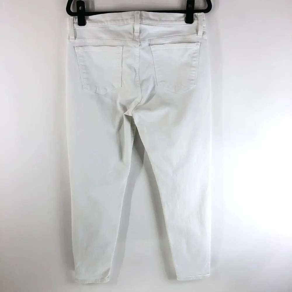 J Crew Womens Jeans 8" Toothpick Ankle Crop Stretch White 31 - Image 3