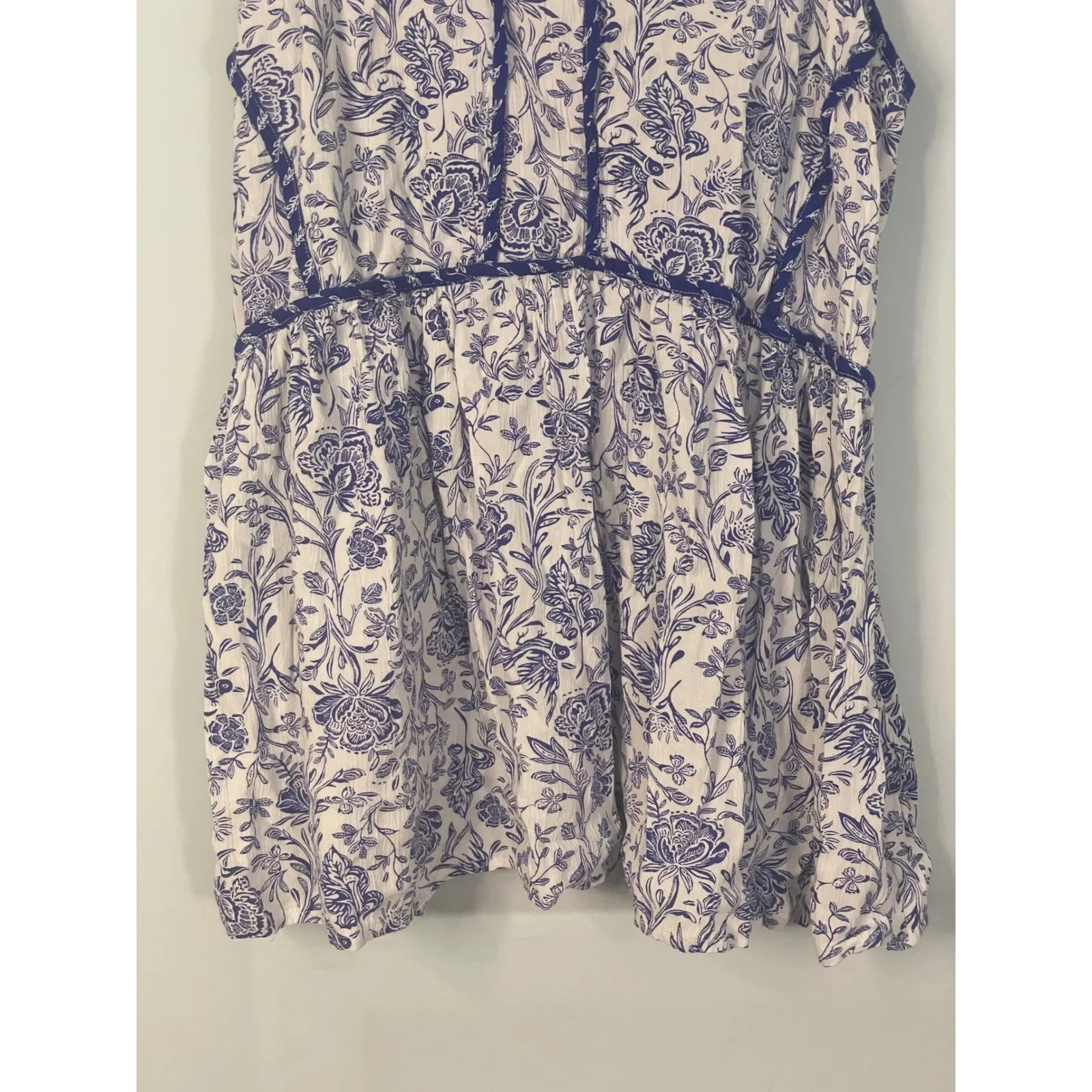 Knox‎ Rose Women's Floral Print Cami top Size Medium Blue White - Image 2