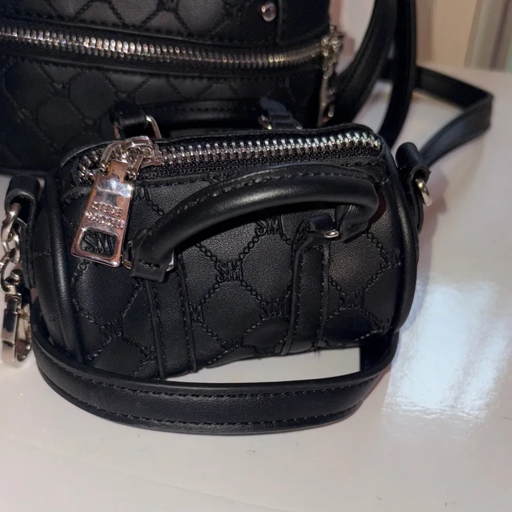 Steve Madden Black Quilted Backpack Trio - Image 4
