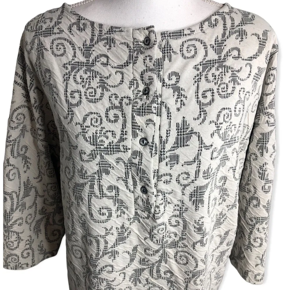 Victoria’s Secret Vintage Paisley Print 3/4 Sleeve Oversized Sleepshirt - Image 2