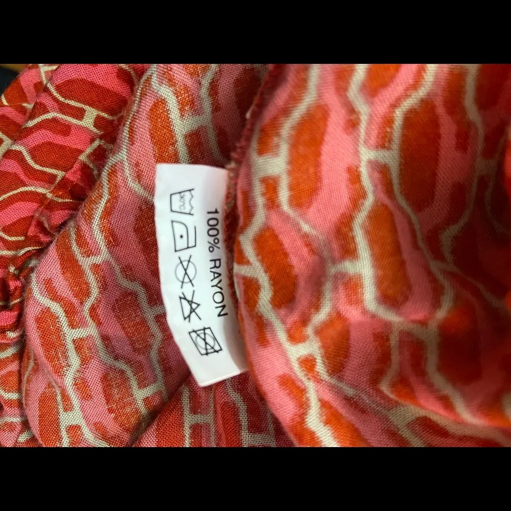 Rock Flower Paper boho burnt orange print size S bohemian blouse. - Image 4