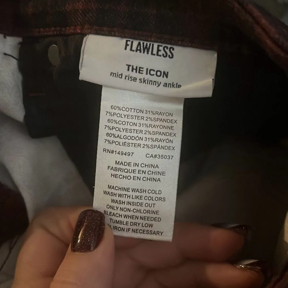 ✨Joe's Women's The Icon Mid Rise Skinny Plaid Sz 28 Jeans✨ - Image 7