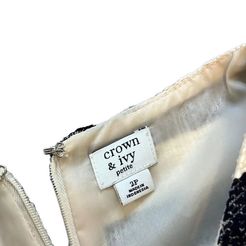 Crown & Ivy petites navy and cream striped dress - Image 4