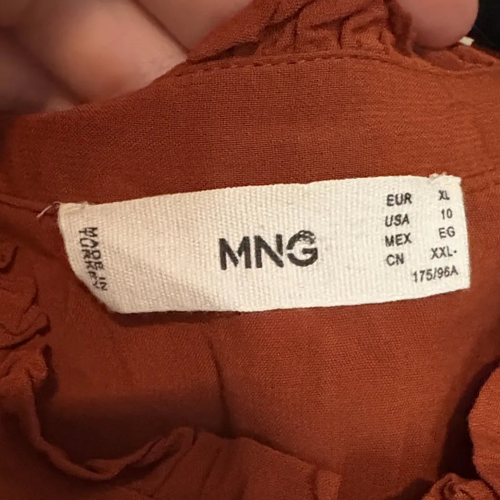 NWOT XL Long Sleeve Rust Dress Orange Size 10 - Image 2