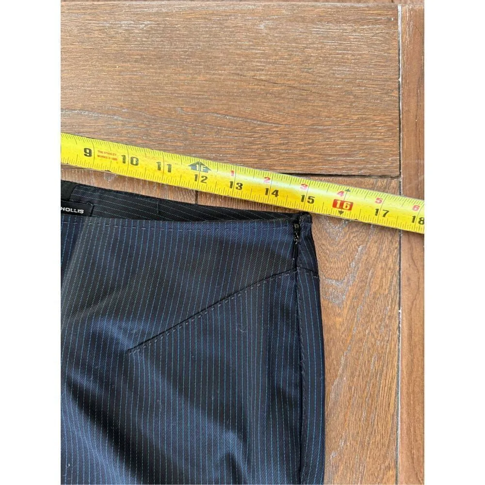 Hilton Hollis Striped Wide Leg Dress Pants Women Size 8 Gray - Image 6