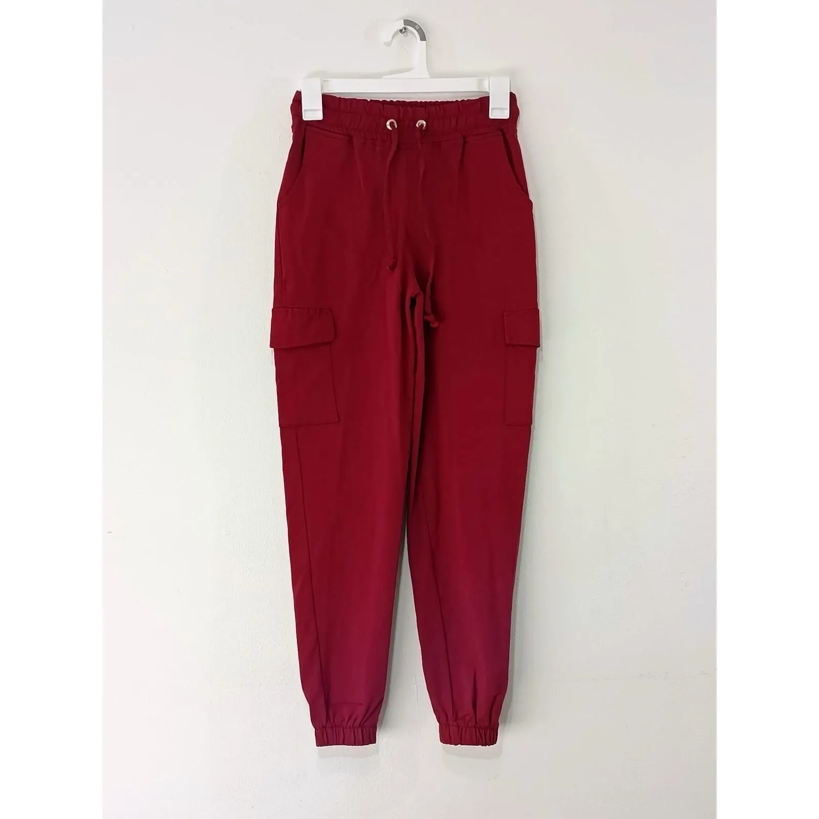 Faden Women’s Cargo Jogger Pants Burgundy Size Medium Red - Image 2