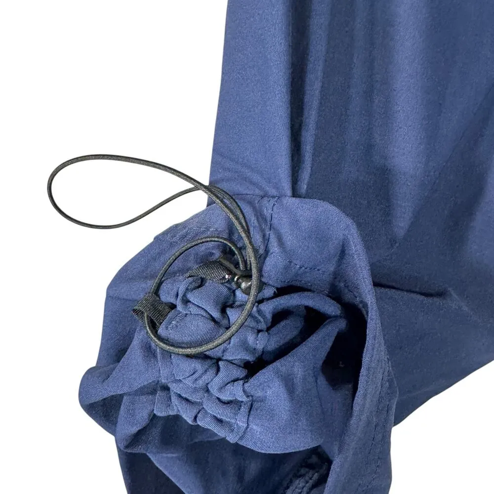 Eddie Bauer SZ 14 Rainer Capris Pants Stretch Mid-Rise Zip Pocket Navy Blue - Image 4