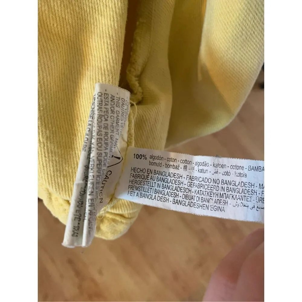 ZARA  yellow jean jacket size small cut - Image 4