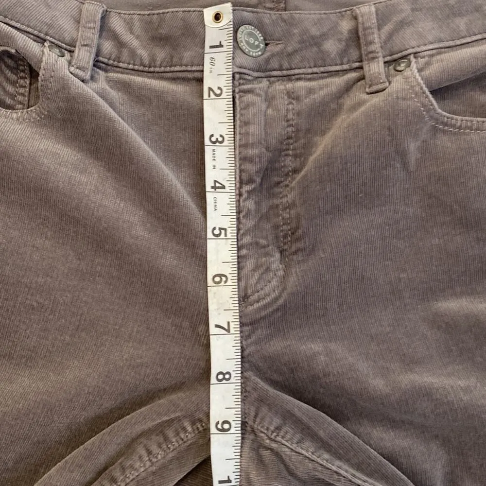 LOFT Outlet Curvy Skinny Women’s Gray Baby Corduroys EUC Sz 14 Cotton Stretch - Image 8