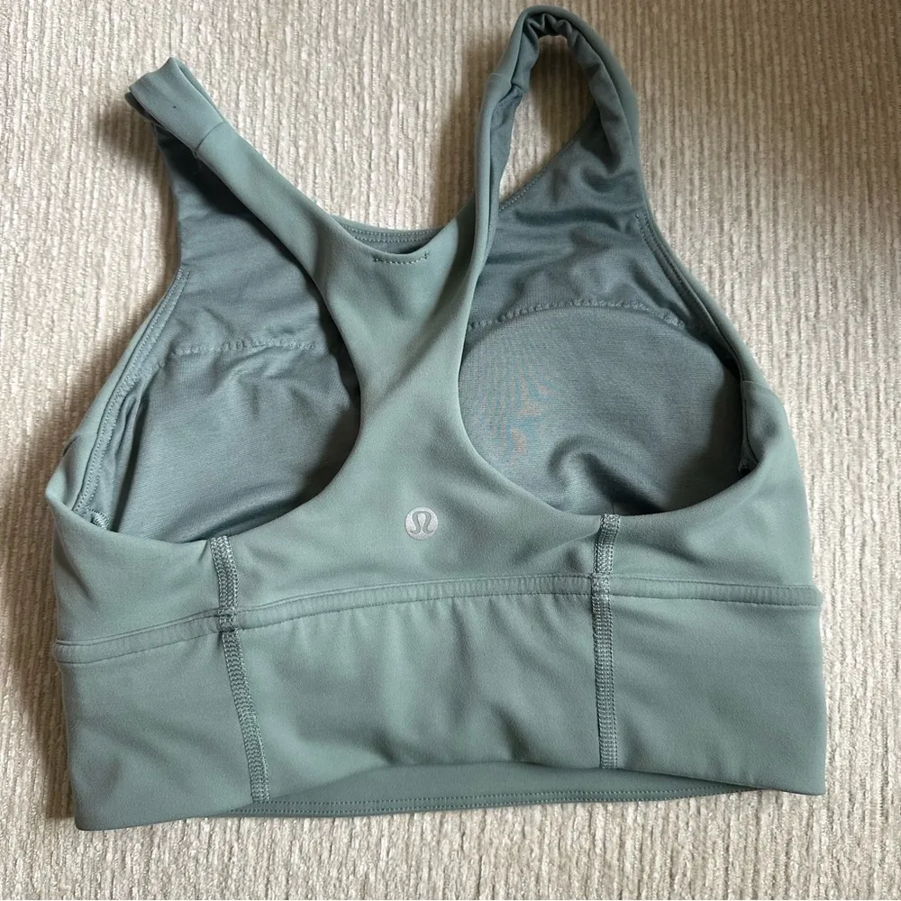Lululemon Wunder Train Longline Bra Medium Support C/D Cup Size 4 Misty Glade - Image 4