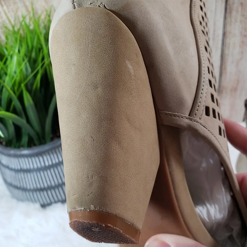 VINTAGE BY JEFFREY CAMPBELL Women's 9 Tan Solid Caged, Open Toe, Retain Heels - Image 11