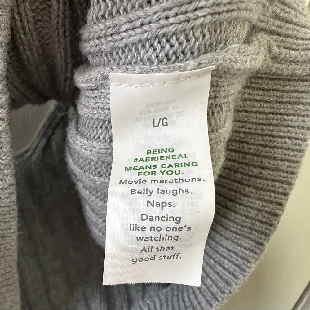 Aerie Top Womens Large Bralette Cropped Sweatheart Sleeveless Ribbed Gray - Image 5