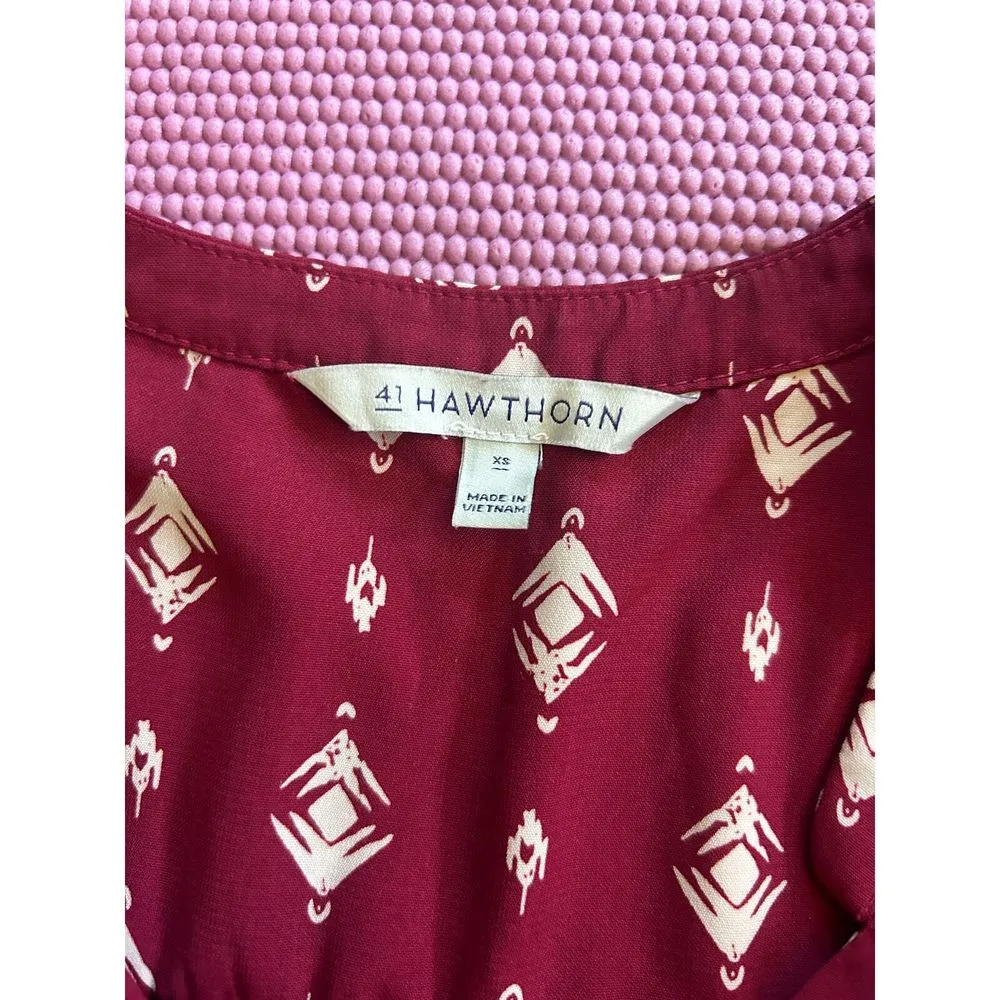 41Hawthorn Dress Women's XS Business‎ Casual Aztec Red - Image 4
