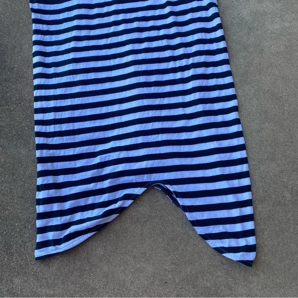 Bassike Striped Boxy T Shirt Dress White - Image 3