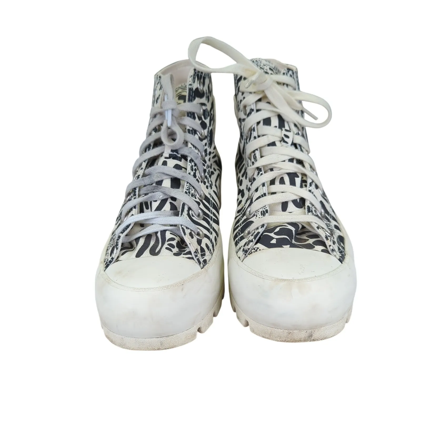 Converse‎ CTAS Lugged Zebra Print Platform High Top Sneakers Women's 9 Animal - Image 3