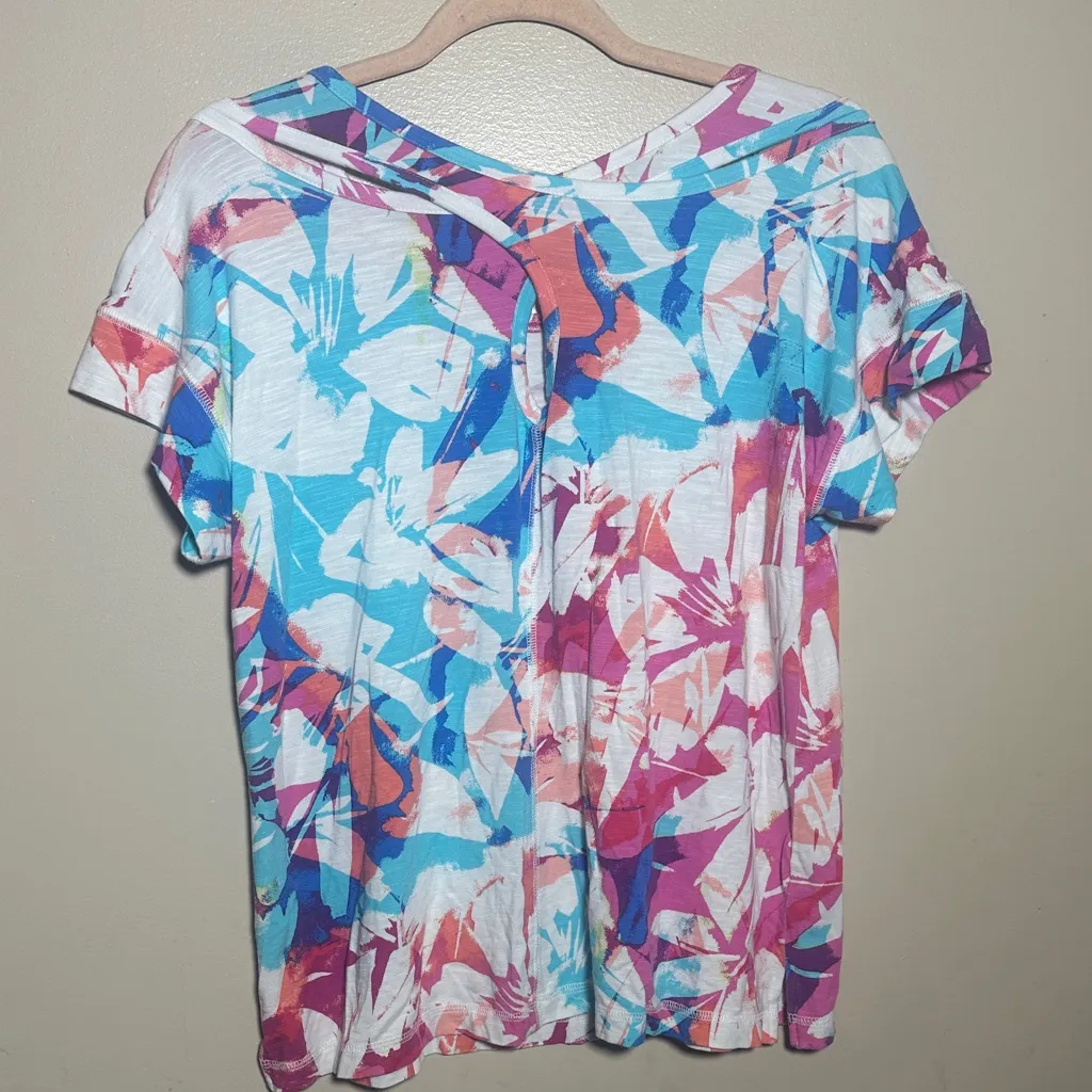 T by Talbots Cross Back‎ Cozy Crush Top | Large - Image 4