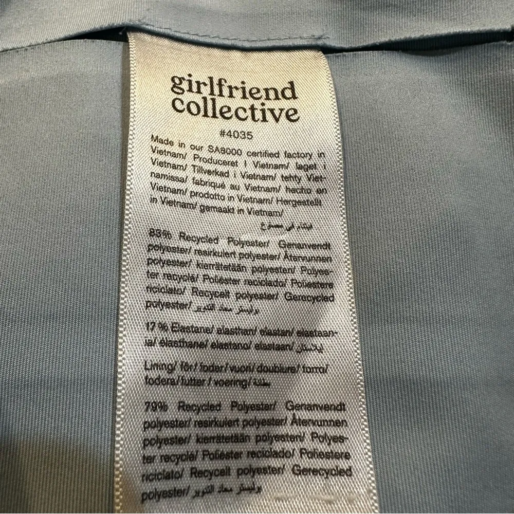 GIRLFRIEND COLLECTIVE Ribbed High Rise Bike Shorts Womens Size XS Light Blue - Image 8