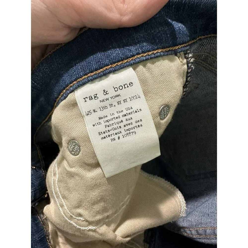 Rag & Bone Women’s Jeans Sz 27x 25 Frayed Hem Cropped High Rise Distressed​ - Image 9