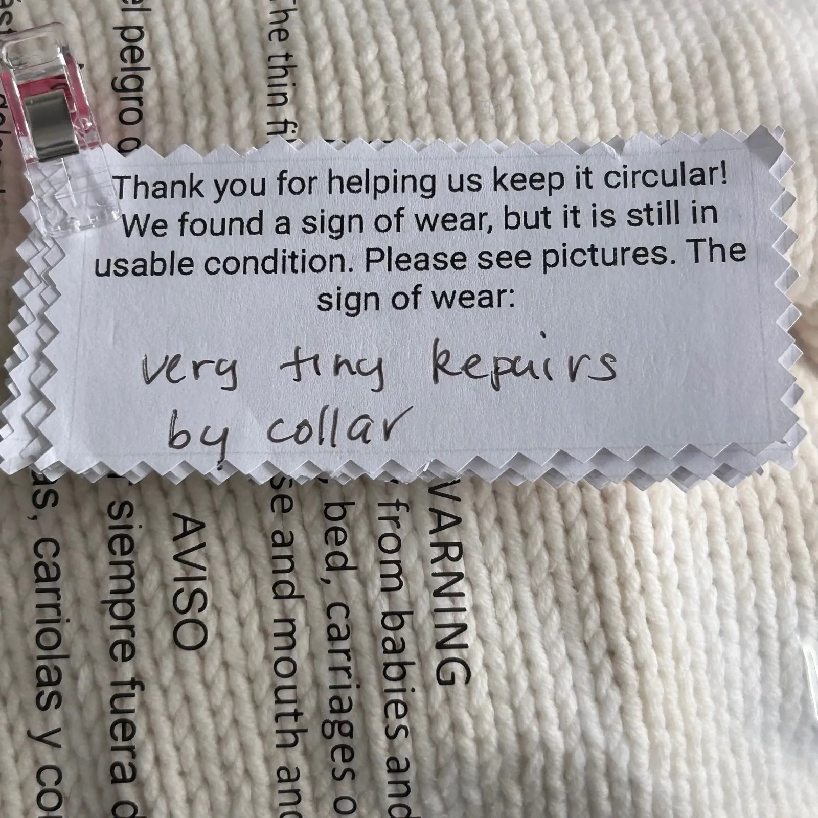 Talbots  Cowl Turtleneck Sweater Cream Large - Image 7