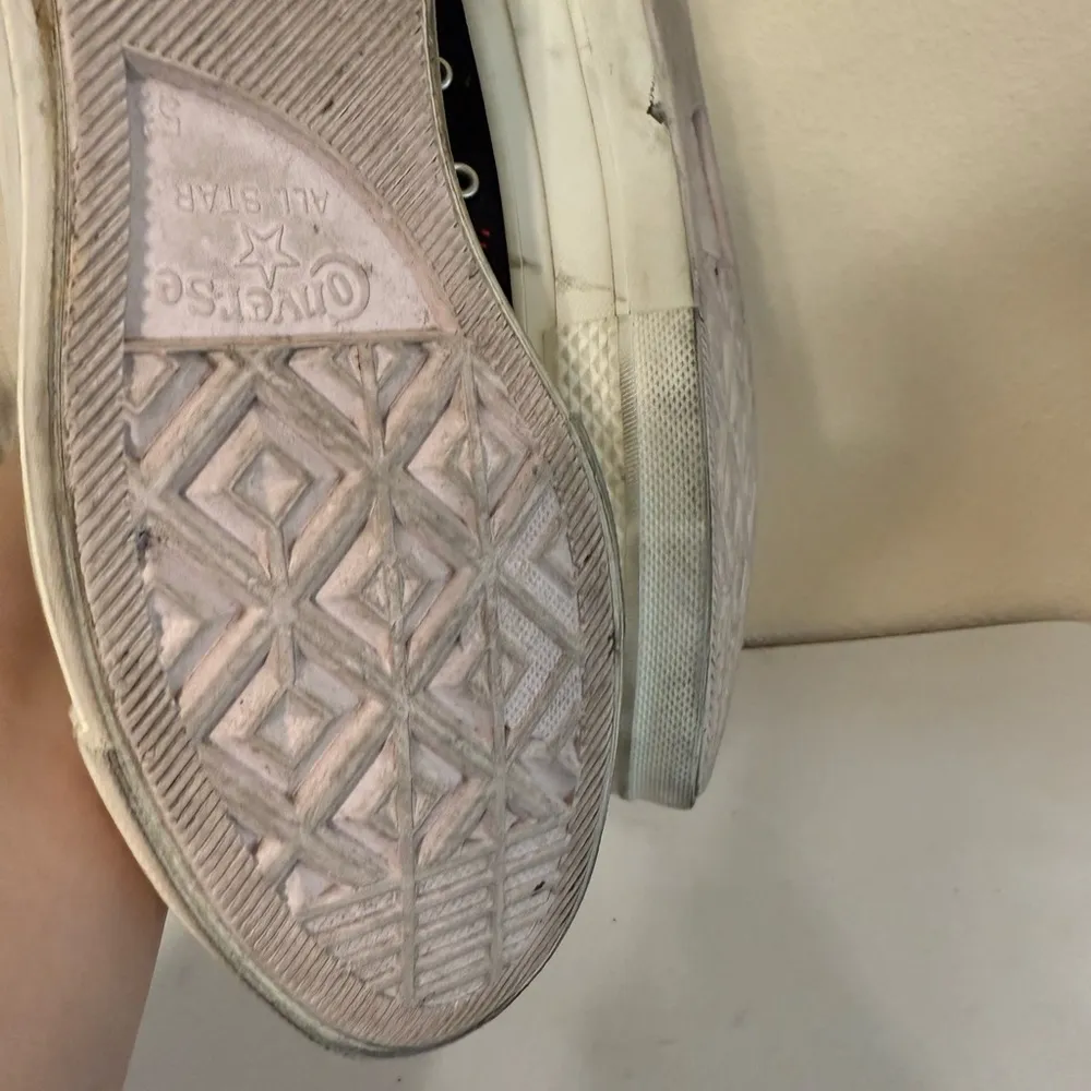 Converse Chuck Taylor All Star Lift Platform Black Flower Floral Stitching 5.5 - Image 5