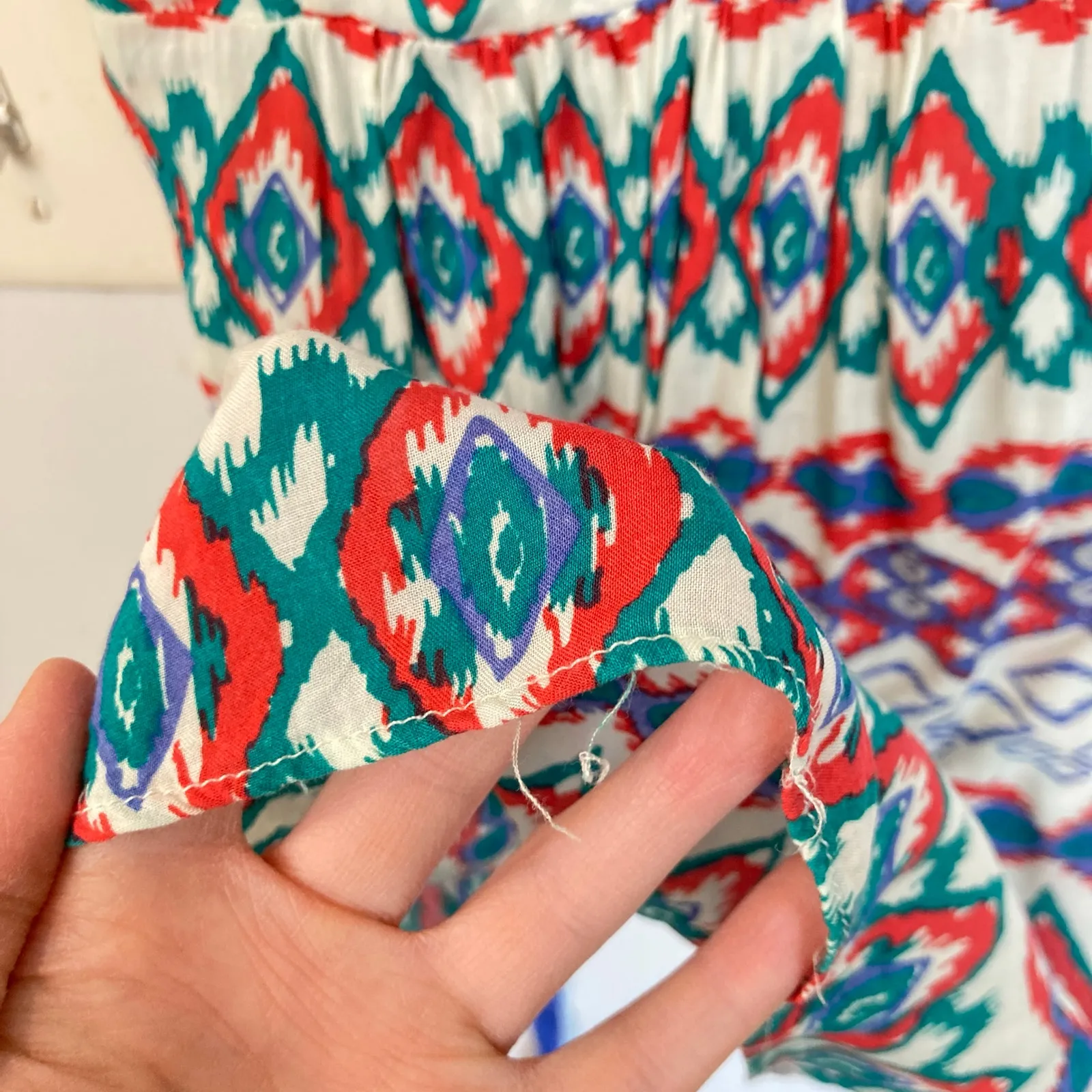 Y2K Forever 21 Juniors S Multicolor Tribal Babydoll Long Tank Top Southwest Boho - Image 8