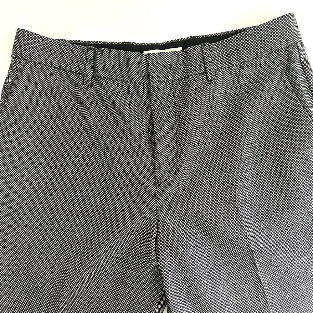 Prada Wool Cropped Trouser Pants Grey / Black Pindot Size 6 IT 42 - Image 3