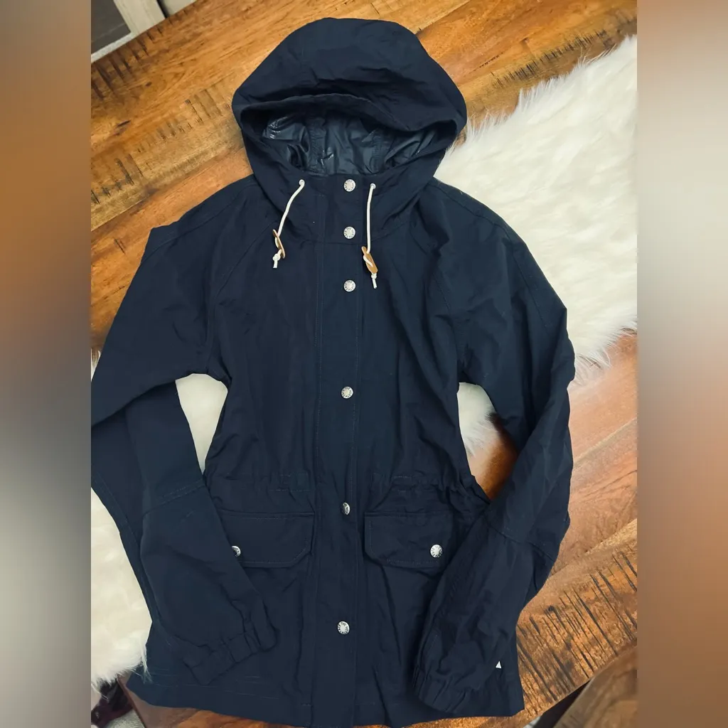 The North Face Reigns Ford Jacket XS Avatar Navy Hooded Raincoat Utility Coat - Image 4