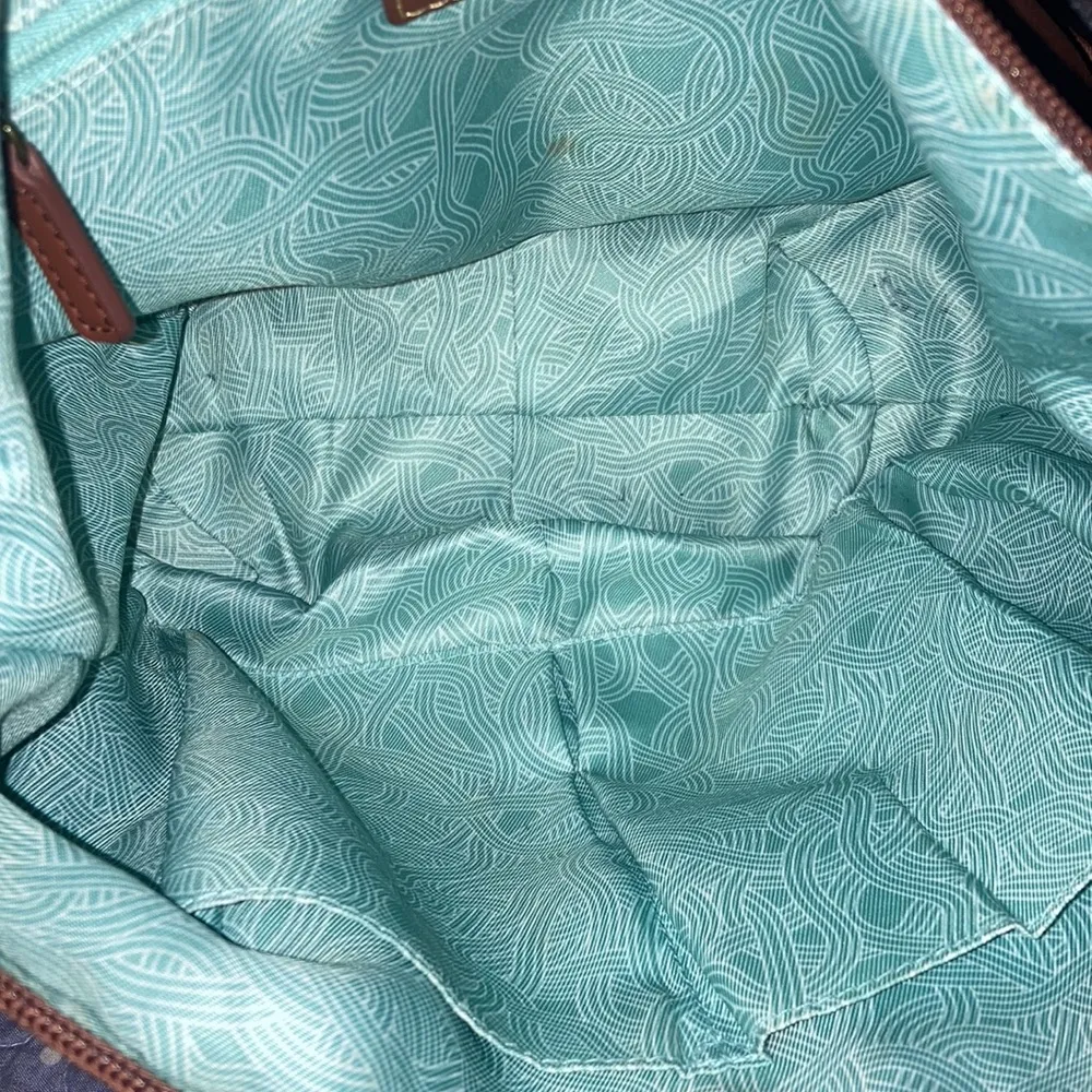 THE SAK Brown Leather Hobo Shoulder Bag Satchel Pebbled Leather - Image 7