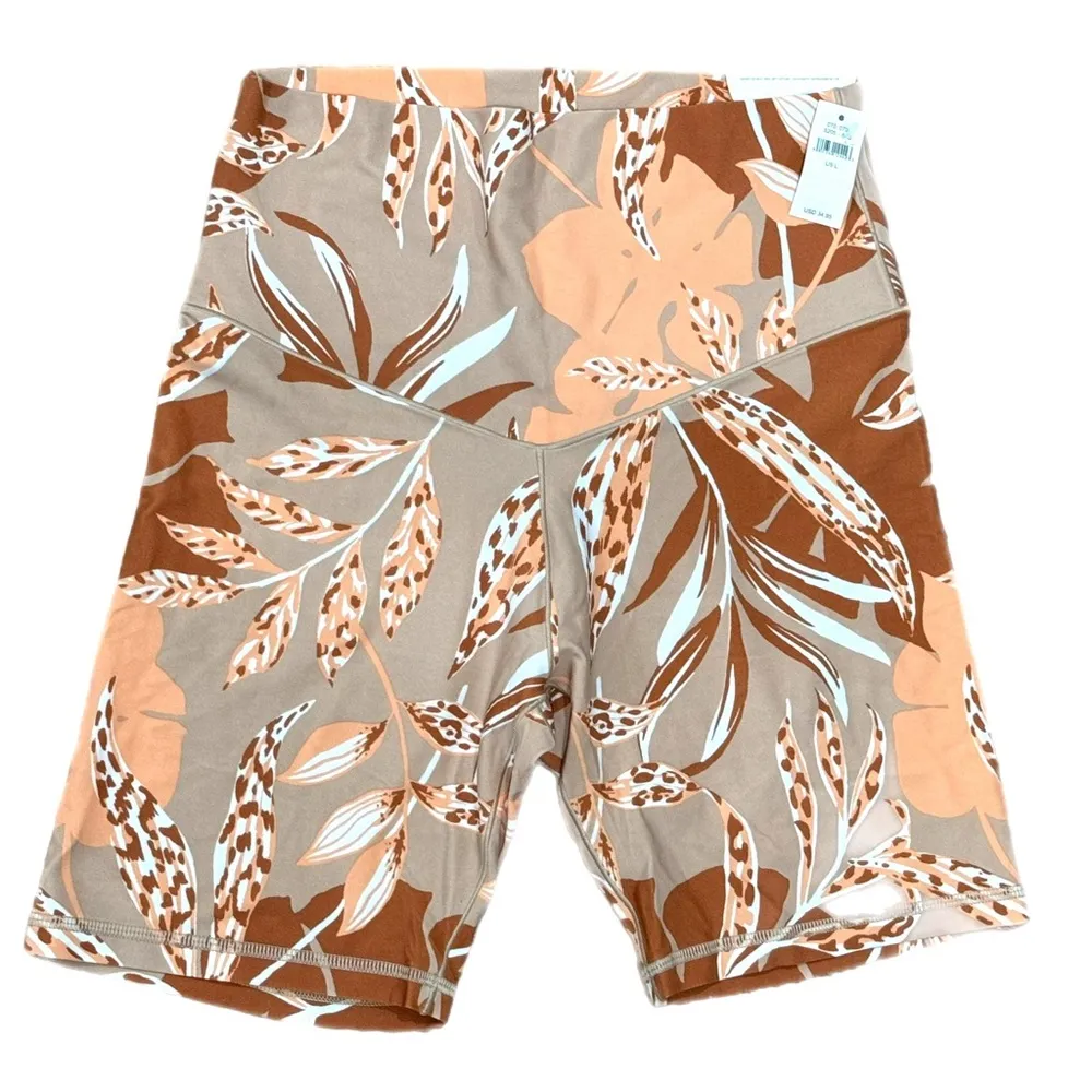 New  Offline Real Me Floral Hi Rise Bike Shorts Gym Loungewear Womens Sz L - Image 6