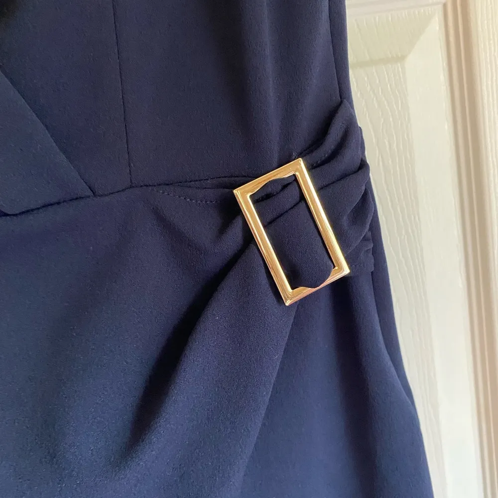 Tommy Hilfiger 4 blue business dress pencil aline midi sleeveless - Image 4