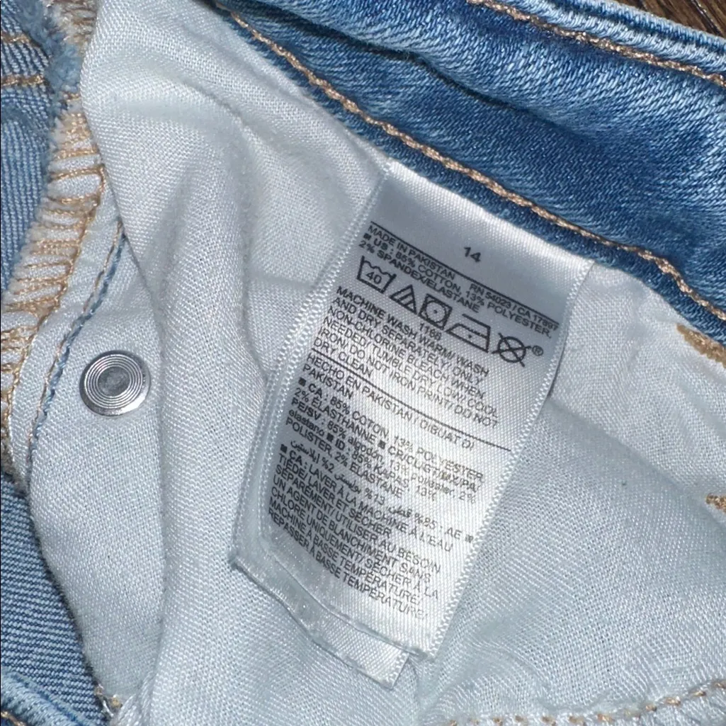 Old Navy Women's Sky Blue high rise rockstar super Skinny Jeans size 14 - Image 5