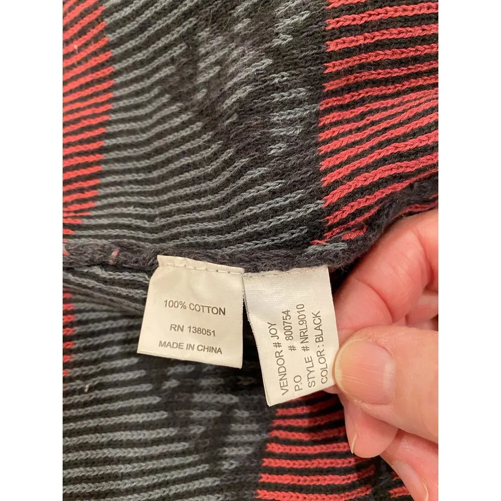 North River Outfitters Long Sleeve Hooded Cardigan Black/Red Women's Size 1X Black - Image 7