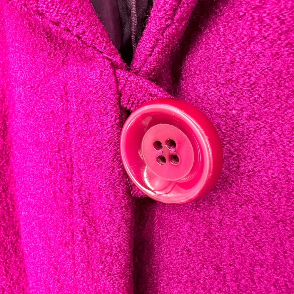 Nanette Lepore  Raspberry Maggie Coat size XS Long Sleeve Lined Wool - Image 6