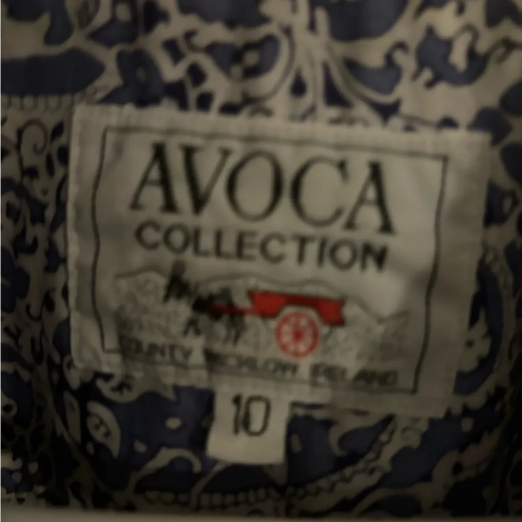 Avoca made in Ireland 100% cotton blouse.‎ Blue Size 10 - Image 2