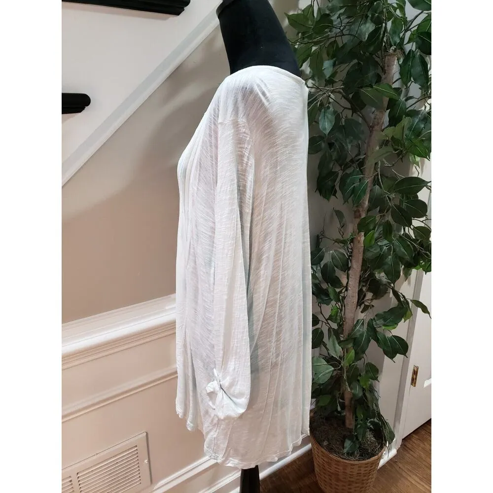 Bandolino Women's Gray Solid 100% Viscose Scoop Neck Long Sleeve Top Blouse XXL - Image 7