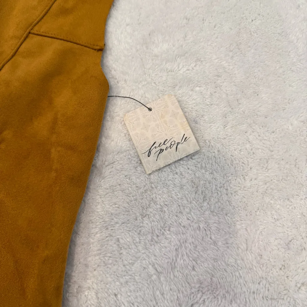 FREE PEOPLE Lacey Vegan Suede Vest - Golden Brown size s - Image 12