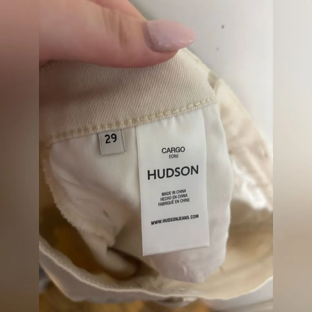 HUDSON JEANS Cargo Mini Skirt in ecru/beige size 29 NWOT - Image 4