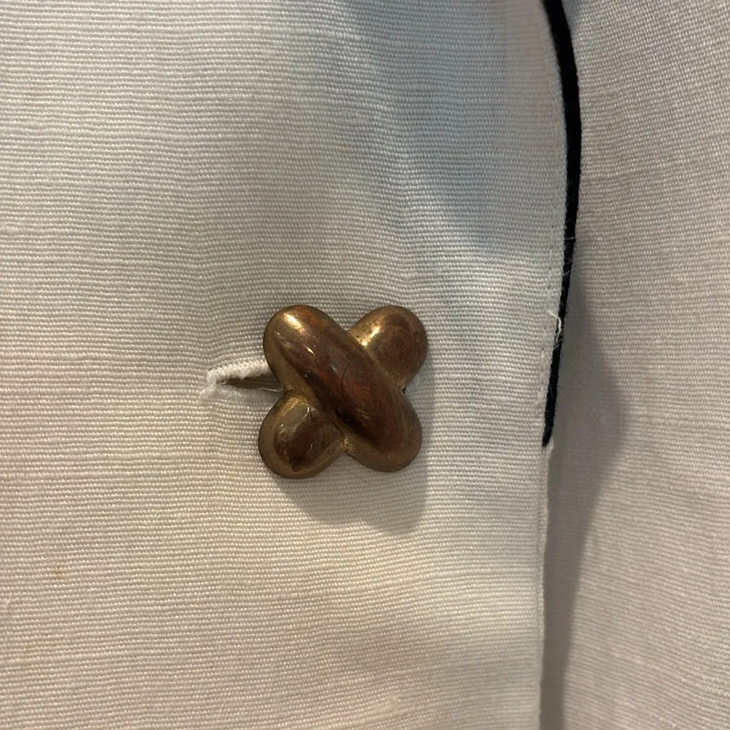 Vtg Jo Hardin Women’s Blazer Heart Flower Applique Size 8 - Image 4