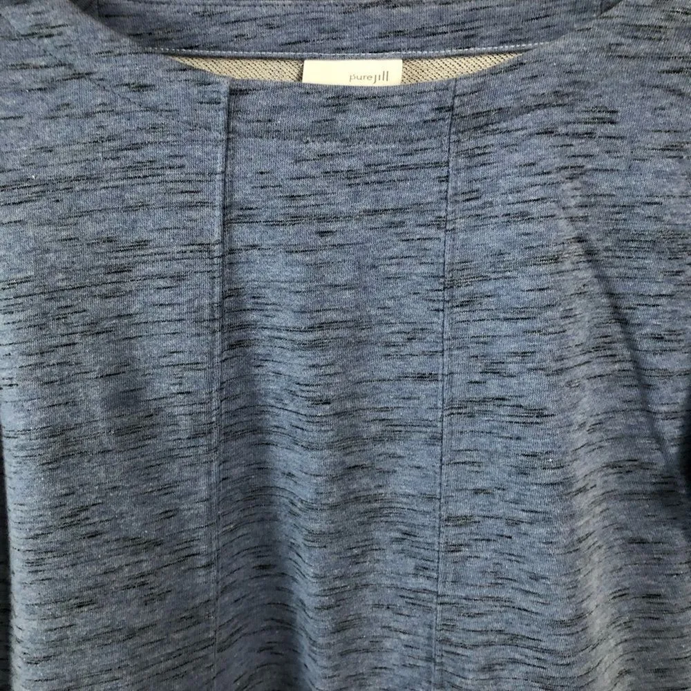 Pure Jill J.Jill short sleeve tunic dress side slits women's size XS blue‎ tones Black - Image 9