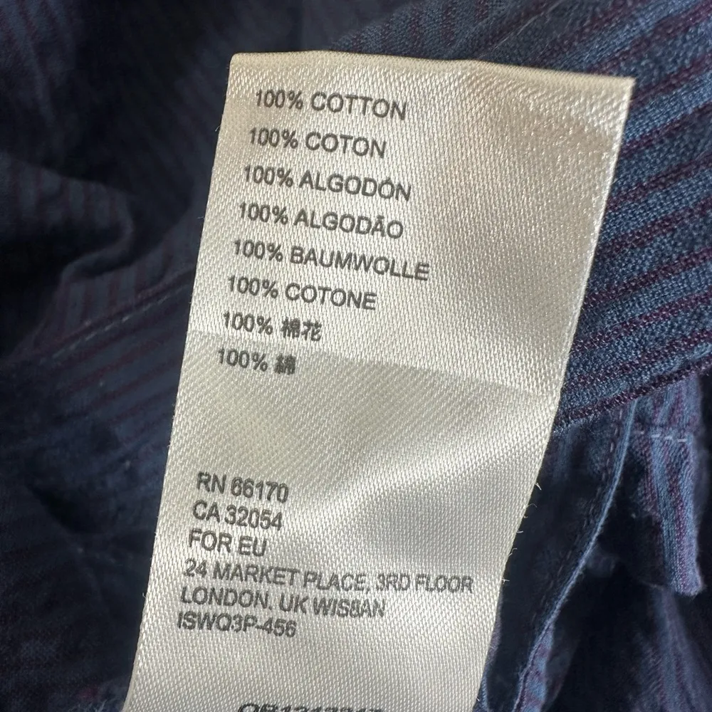 Free People Tie Back Poplin Top Open Back blue size Extra small - Image 6