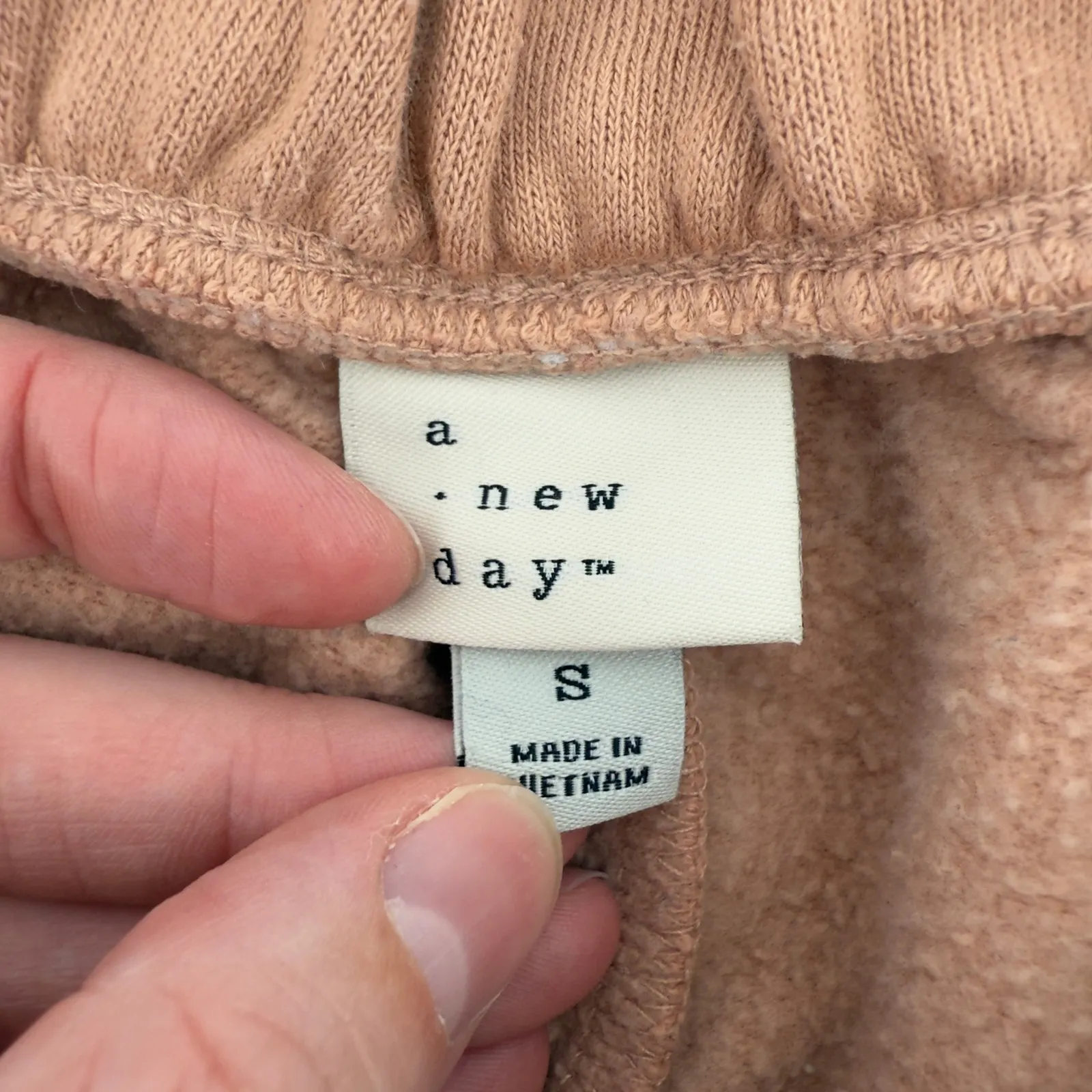 A‎ New Day Fleece Lounge Shorts Clay Orange Women S Elastic Waist Pockets Casual - Image 4