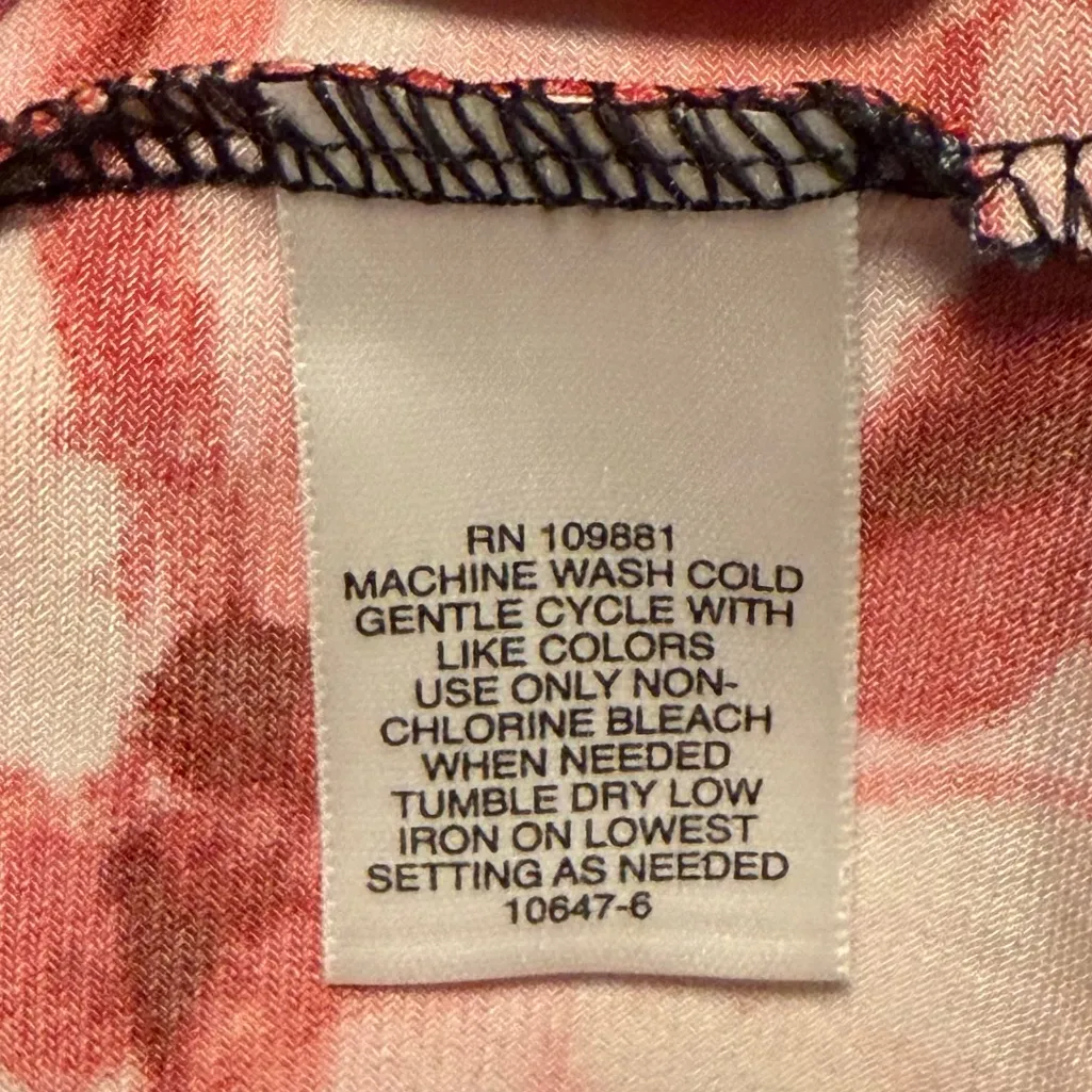 Liz Claiborne Sleeveless V-Neck Maxi Dress Knitted Bust Red Floral Size Small - Image 5