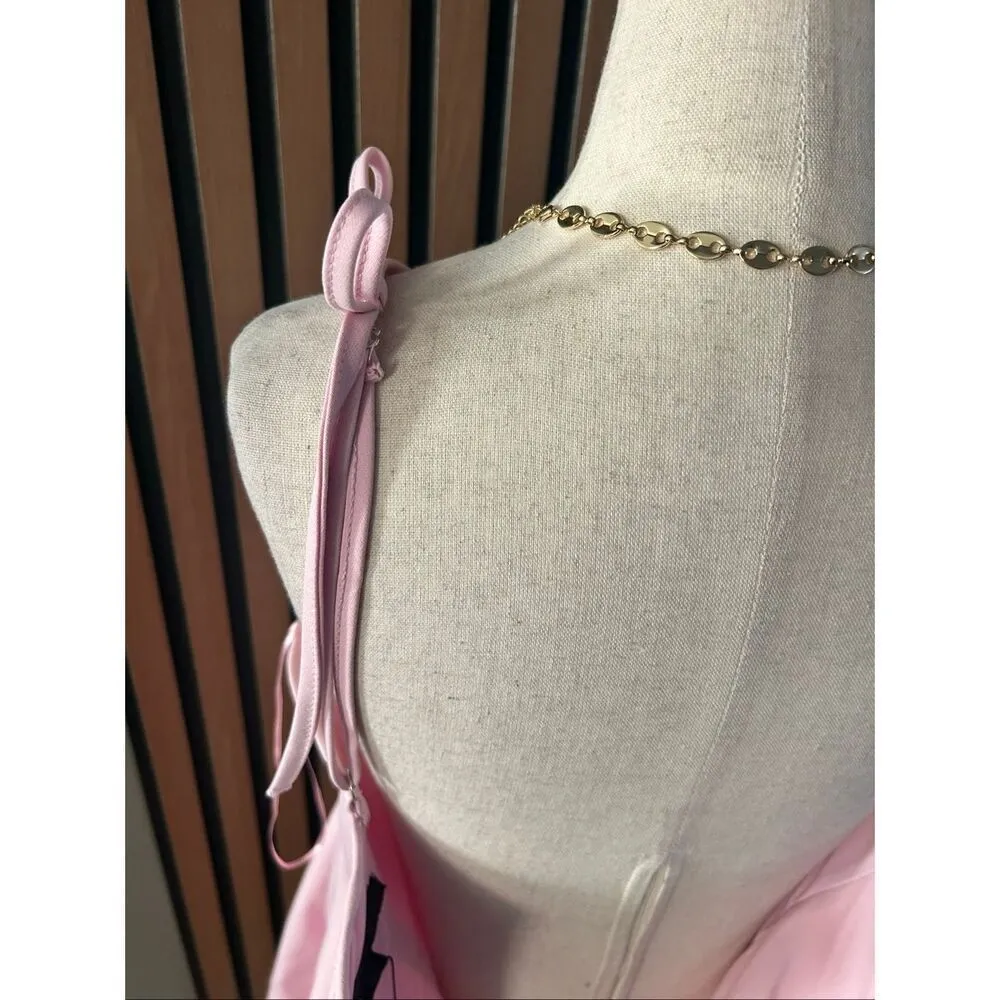 Zara pink Barbie body contour dress size S NWT short sexy - Image 7