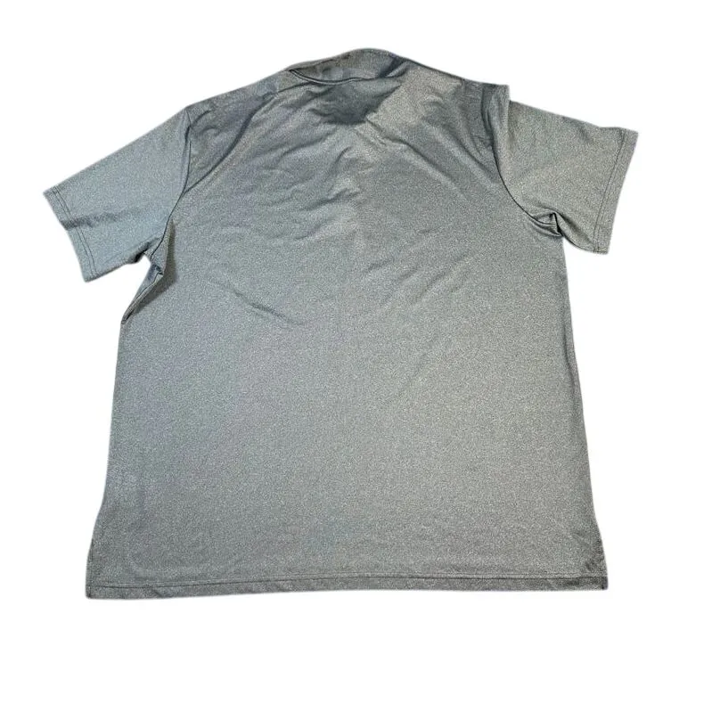 Adidas Classic Gray‎ Performance Polo Shirt Athletic Golf Tennis Sport Casual - Image 4