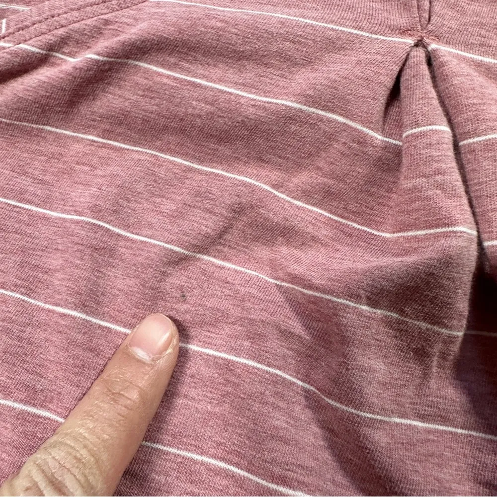 Lululemon Love Tank Pleated Short Serve Stripe Heathered So Merlot White Size 4 - Image 11